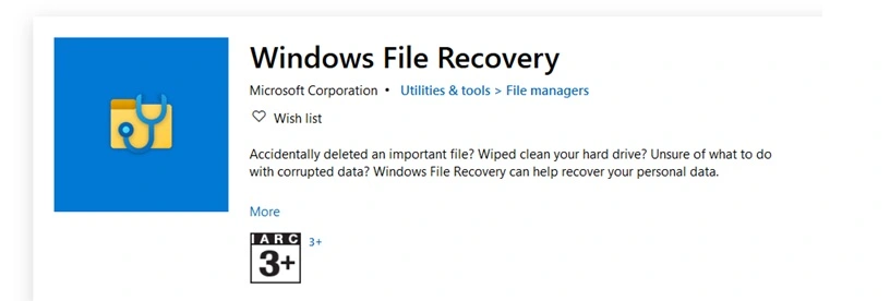 install windows file recovery