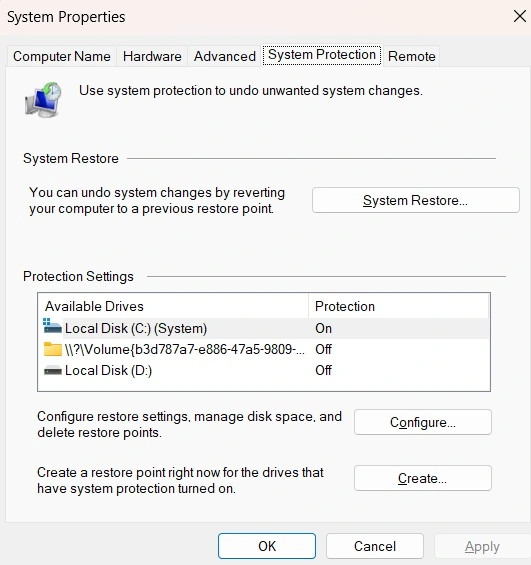 recover deleted files using system restore